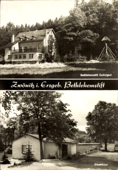 Postcard Zwönitz in the Ore Mountains Saxony, Bethlehemstift Zwönigtal, guest house