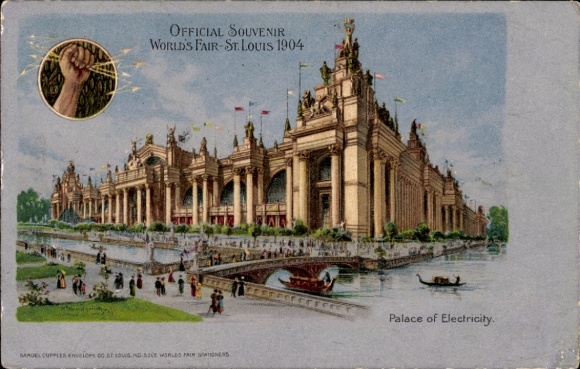 Silk PC St. Louis Missouri USA, official souvenir world exhibition 1904