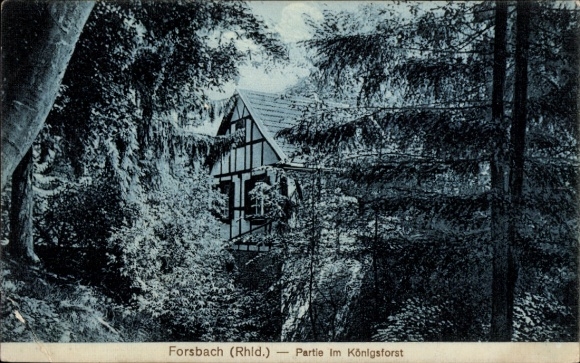 Postcard Forsbach Rösrath North Rhine Westphalia, part of the Königsforst