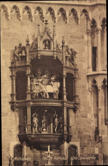 Postcard Munich, New Town Hall, The Playworks