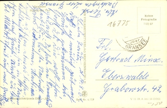 Postcard Gransee in der Mark, Ruppiner Tor