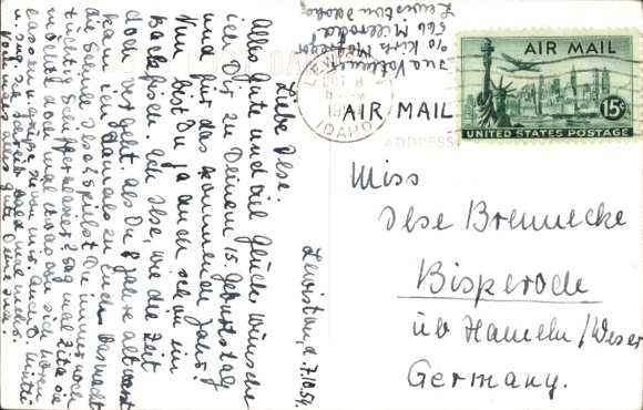 Briefkaart Lewiston Idaho de VS, Clarkston, slikt Nest