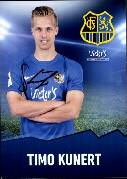 Autograph card footballer Timo Kunert, 1. FC Saarbrücken, autograph