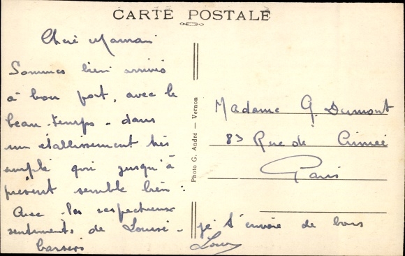 Ak Vernonnet Eure, Place de l'Église et la Gare