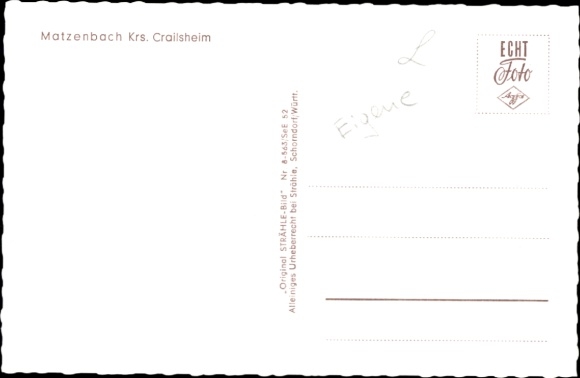 Postcard Matzenbach Fichtenau in Württemberg, aerial photograph