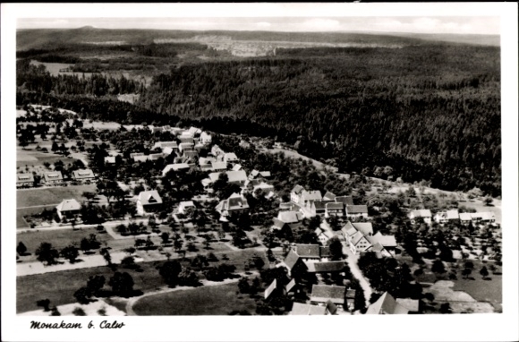 Postcard Monakam Bad Liebenzell in the Black Forest, aerial photograph