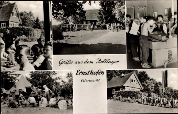 Ak Ernsthofen in het Odenwald Modautal, tentenkamp