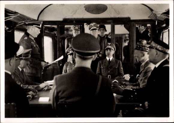 KP Rozejm w Compiegne 1940, historyczny wagon kolejowy, Adolf Hitler, Heß, Keitel