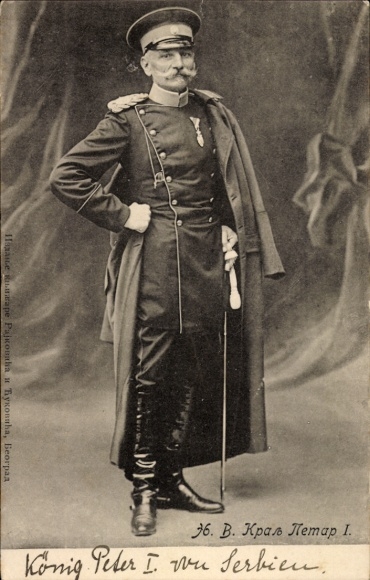 Ak Peter I. Karađorđević, König der Serben, Kroaten und Slowenen