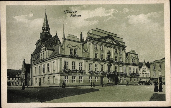 Ak Güstrow in Mecklenburg, Rathaus
