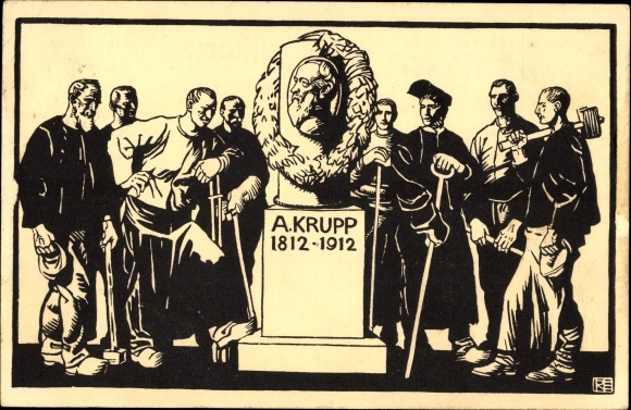 Künstler Ak Essen im Ruhrgebiet, A. Krupp, Hundertjahrfeier 1912