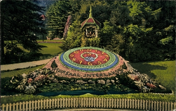 PC Interlaken Canton Bern Switzerland, flower clock