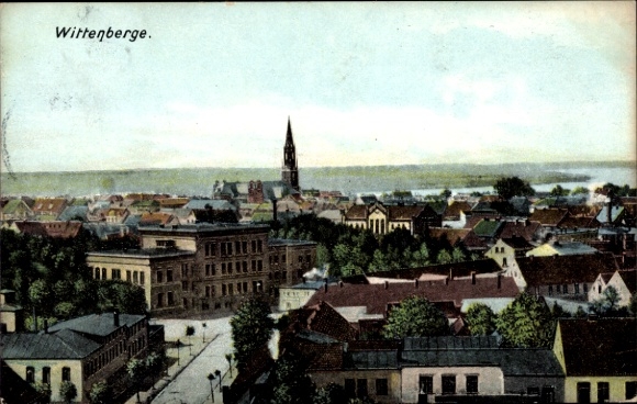 PC Wittenberge on the Elbe Prignitz, view over the town