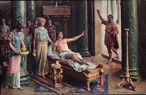 Artist PC Mastroianni, Domenico, Scene from Quo Vadis, Petronius, Vinicius