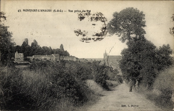 Postcard Montfort l'Amaury Yvelines, Vue prize da Val