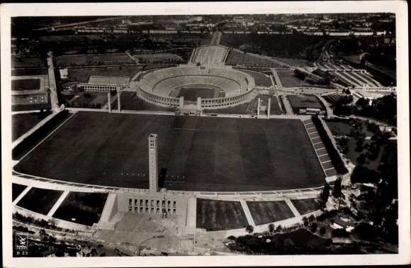 Ak Berlin Charlottenburg Westend, Reichssportfeld, Fliegeraufnahme