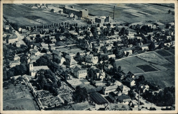 Ak Oppach in Oberlausitz, luchtfoto