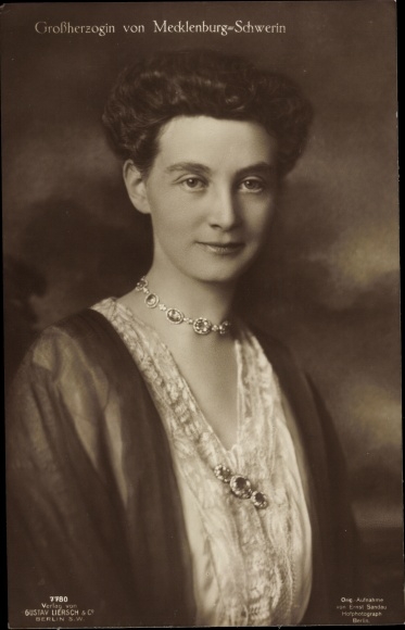 Briefkaart Groothertogin Alexandra van Mecklenburg-Schwerin