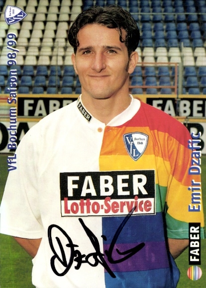 Autogrammkarte Fußballer Emir Dzafic, VfL Bochum, Autogramm