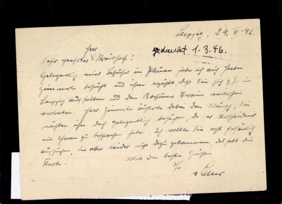Znaczek P 16 Lipsk 25.2.46, SBZ Zachodnia Saksonia