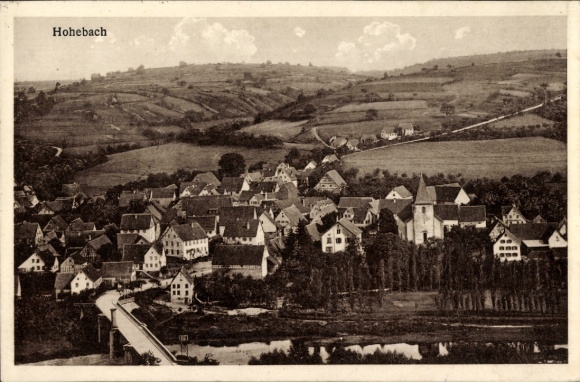 Postcard Hohebach Dörzbach an der Jagst Württemberg, general view