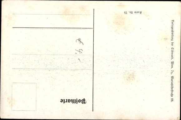 Artist Postcard Dutz, When the hunting horn called, I held my love in my arms, lovers
