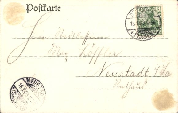 Postcard Dresden Plauen, Hohestraße, upper part