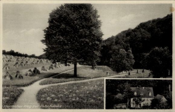 Postcard Freital in Saxony, Talschänke in the Kaizbachtal