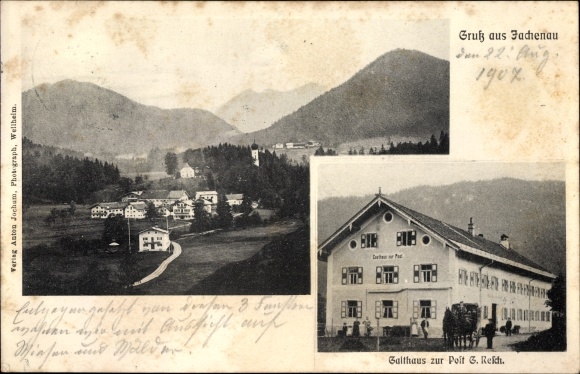 KP Jachenau w powiecie Bad Tölz Wolfratshausen, miejscowość, Zajazd zur Post, wł. G. Resch