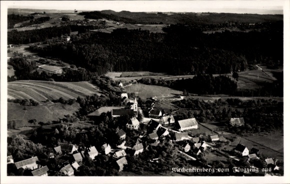 Ak Kirchenkirnberg Murrhardt in Württemberg, Fliegeraufnahme