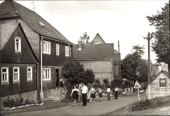 Postcard Meura in Thüringen, Ortsstraße