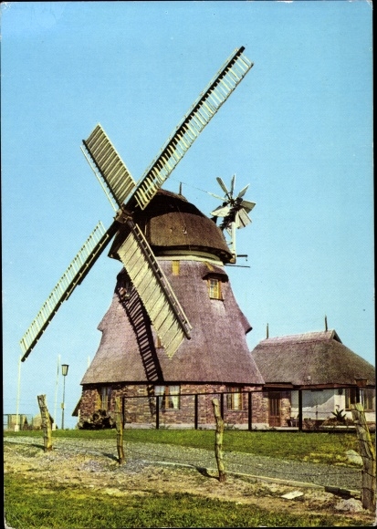 Postcard Groß Stieten Mecklenburg Western Pomerania, VEG animal breeding, restaurant Mecklenburger Mühle