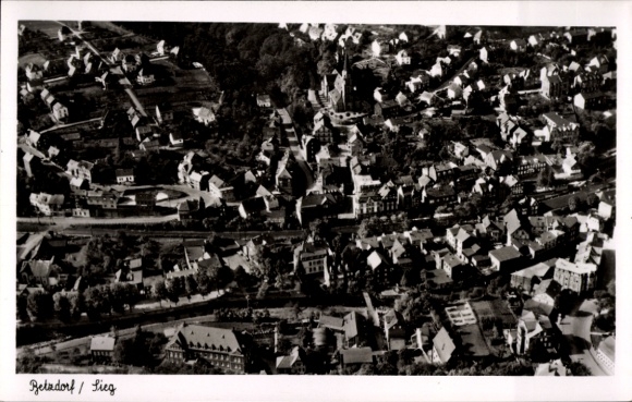Postcard Betzdorf on the Sieg, aerial photograph