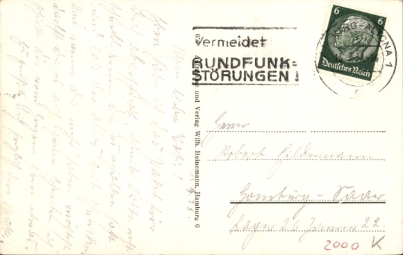 Postcard Hamburg Altona Bahrenfeld, Weberstraße