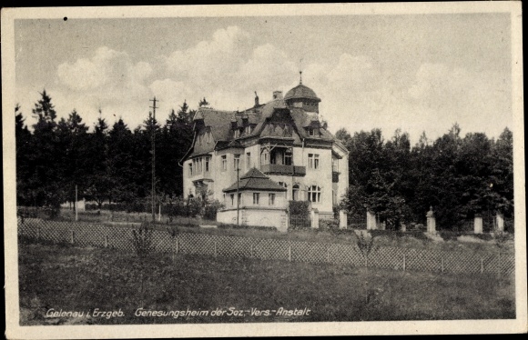 Postcard Gelenau in the Ore Mountains, convalescent home of the Social Insurance Institution