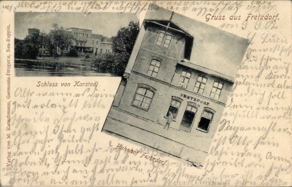 PC Fretzdorf Wittstock Dosse in the Prignitz, Karstedt Castle, train station