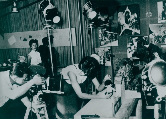 Photo Our Sandman, Sandman, GDR children&#39;s television, puppet maker, cameraman