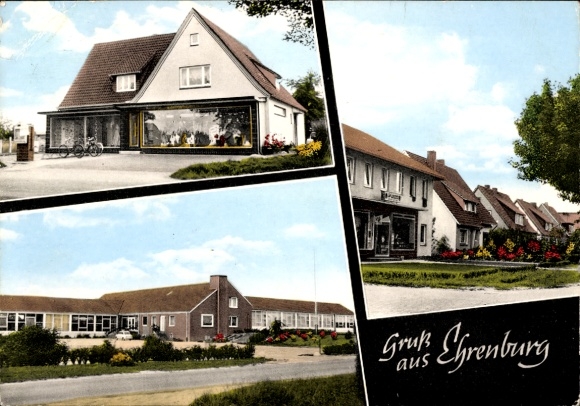 Postcard Ehrenburg in Lower Saxony, shop, building