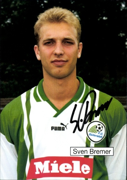 Autogrammkarte Fußballer Sven Bremer, FC Gütersloh, Autogramm