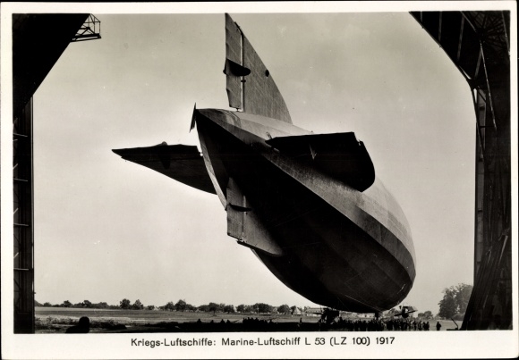 Photo war airships, naval airship L 53, LZ 100, Zeppelin