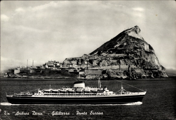 Postcard steamer Andrea Doria, Italian Line