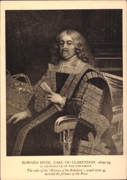 Künstler Ak Edward Hyde, Earl of Clarendon, 1609-74, Chancellor of the University