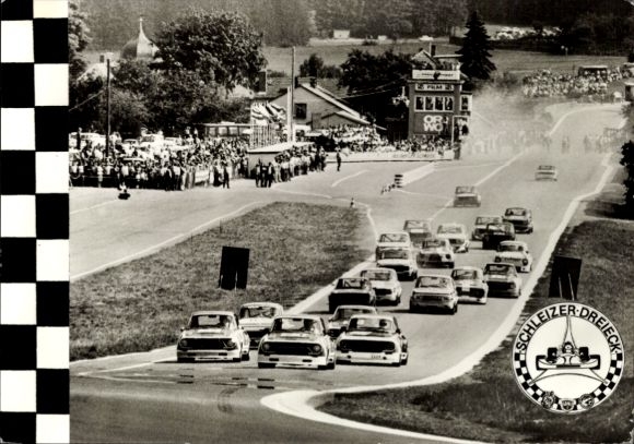 Ak Schleiz in Vogtland Thüringen, driehoeksrace, start van de bekerrace voor toerwagens in 1976