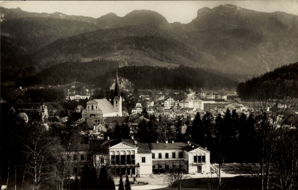 Postcard Bad Ischl Upper Austria, Panorama with Imperial Villa