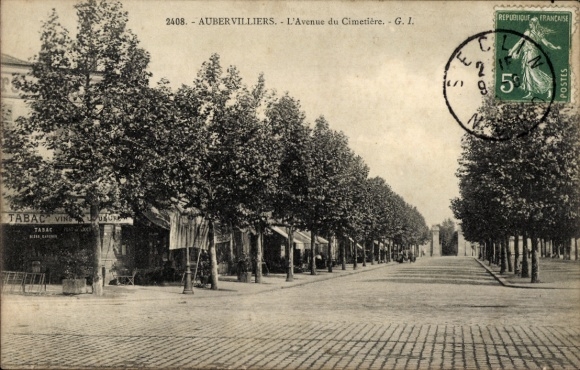 Ak Pantin Seine Saint Denis, Avenue du Cimetiere