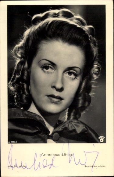 Postcard Actress Anneliese Uhlig, portrait