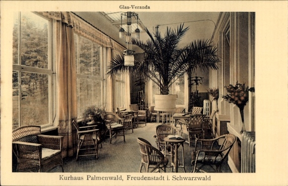 KP Freudenstadt w Schwarzwaldzie, Kurhaus Palmenwald, szklana weranda