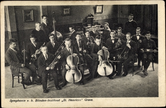 Postcard Grave North Brabant Netherlands, Symphony vh Blinden Institut St. Henricus