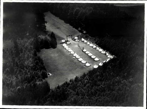 Foto Deutschland, Fliegeraufnahme, Zeltlager