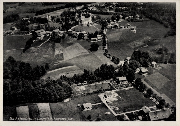 Ansichtkaart Bad Heilbrunn in Opper-Beieren, luchtfoto